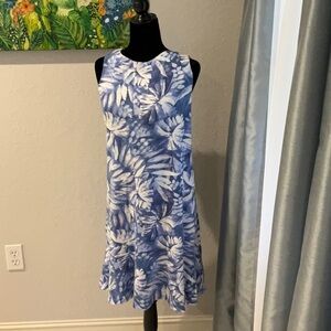Tommy Bahama Blue and White Midi Dress